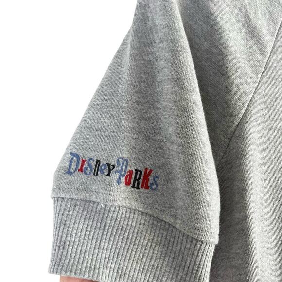 Disney Parks Mickey Mouse Short Sleeve Crewneck Sweatshirt in Gray, Size XL - Picture 8 of 9